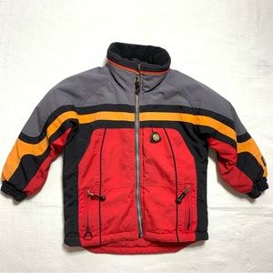 Kids Obermeyer Ski Snow Board Waterproof Insulated Jacket Red/Gray Size M 4/5?